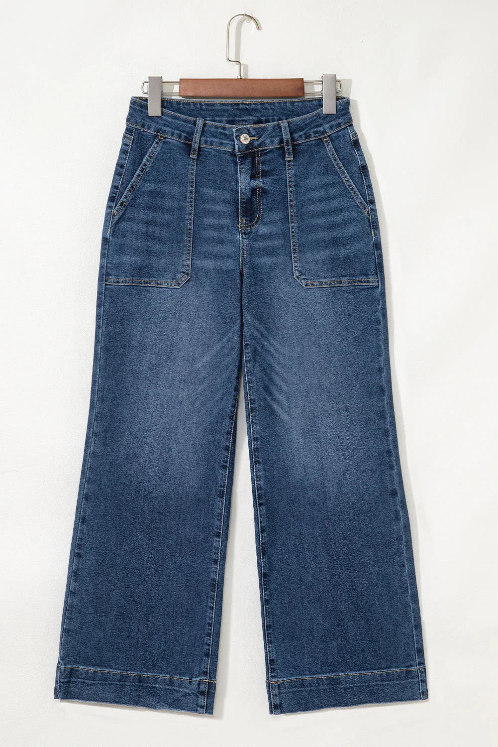 Courtney Cropped High Rise Wide Leg Jeans