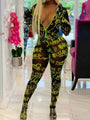 Fifa Mesh Messy Printed Sexy Jumpsuits Women - Vestir en Moda