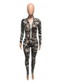 Fifa Mesh Messy Printed Sexy Jumpsuits Women - Vestir en Moda