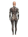 Fifa Mesh Messy Printed Sexy Jumpsuits Women - Vestir en Moda