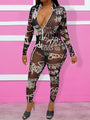 Fifa Mesh Messy Printed Sexy Jumpsuits Women - Vestir en Moda