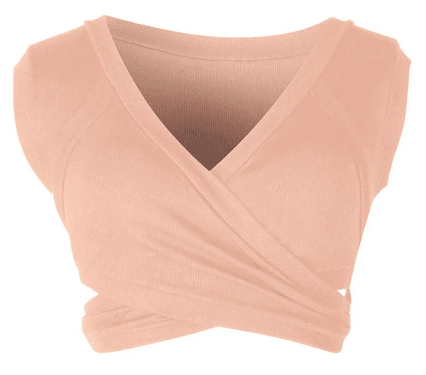 Flor Sleeveless Lace-up cropped Short Vest Bottoming Top - Vestir en Moda