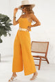 Fridda Cutout Spaghetti Strap Tie Back Wide Leg Jumpsuits - Vestir en Moda