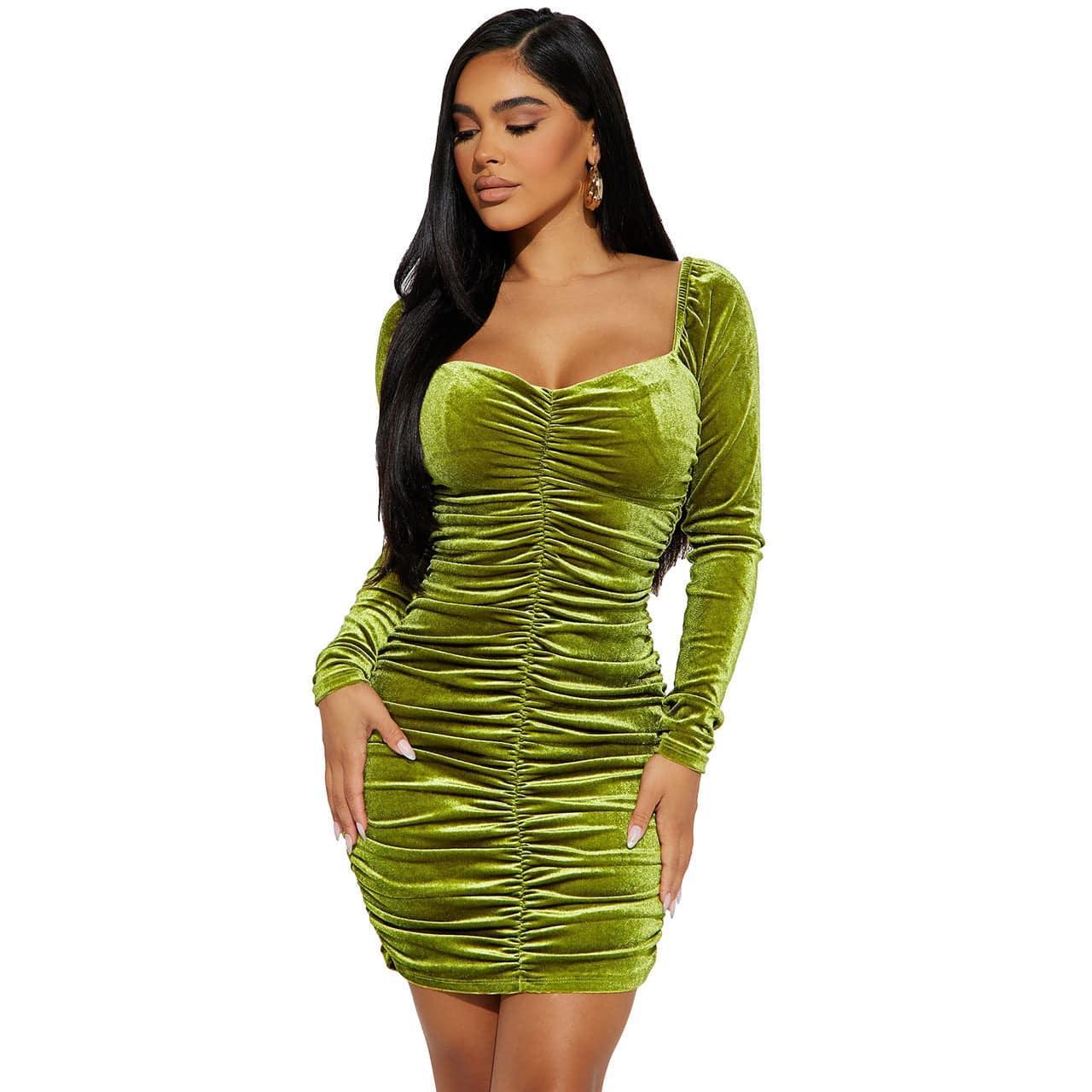 Fridda Women Clothing Autumn Winter Off Shoulder Sexy Dresses - Vestir en Moda