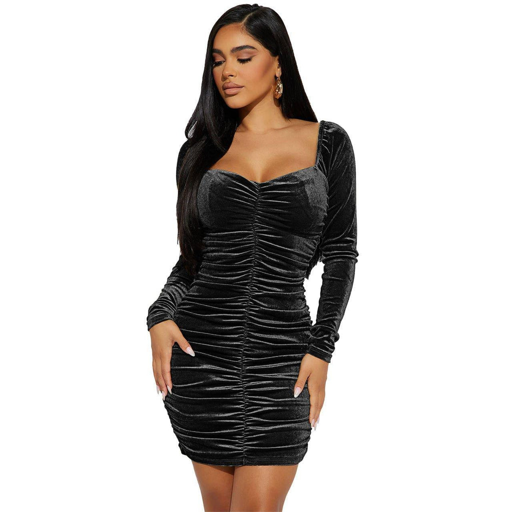 Fridda Women Clothing Autumn Winter Off Shoulder Sexy Dresses - Vestir en Moda
