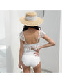 Gabriella Lace Pure Color Backless Swimwear - Vestir en Moda