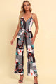 Gala Printed Spaghetti Strap Tied Jumpsuits - Vestir en Moda