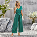Gala Solid Color Jumpsuits Women Summer Office Loose Wide - Vestir en Moda