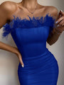 Gema Tight Feather Banquet Evening Dresses - Vestir en Moda