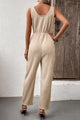Génesis Textured Sleeveless Jumpsuits with Pockets - Vestir en Moda
