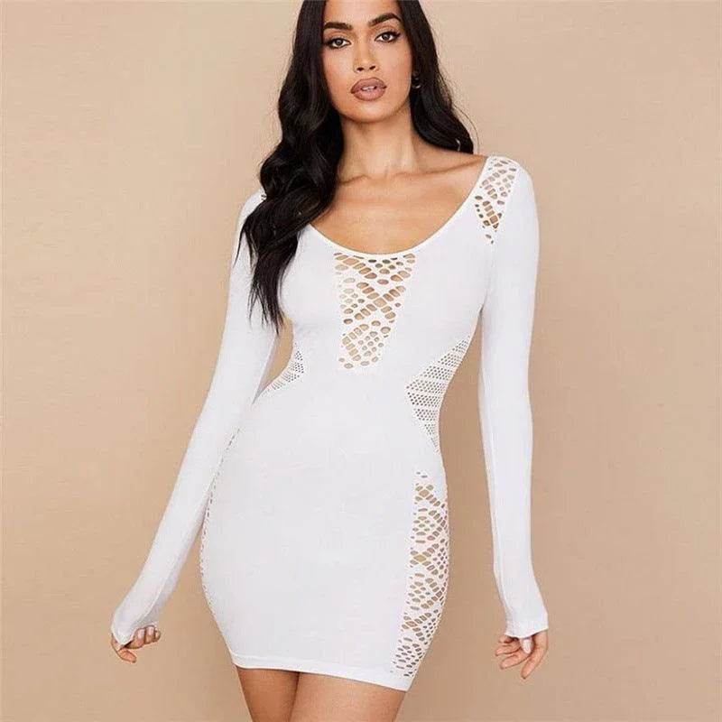 Georgia Clothing Neck Long Slim Sheath Dresses - Vestir en Moda