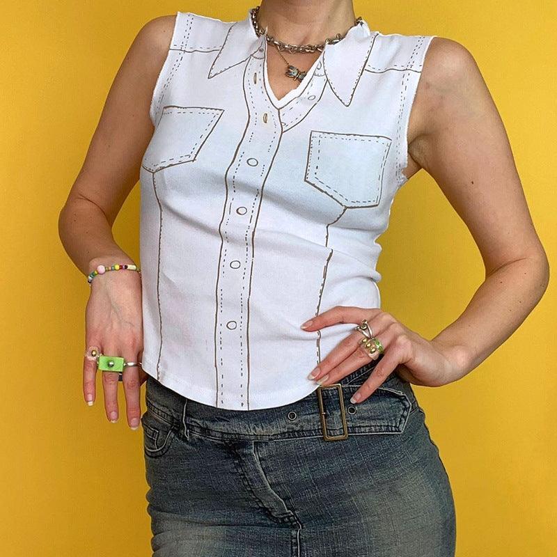 Germayoni Casual Style V-Neck Tank