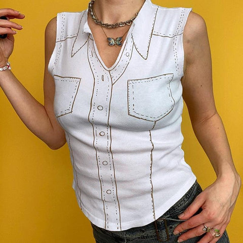 Germayoni Casual Style V-Neck Tank