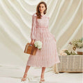 Gia Bazaar Fall French Sweet Lace Collar Long Sleeve Dress - Vestir en Moda