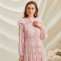 Gia Bazaar Fall French Sweet Lace Collar Long Sleeve Dress - Vestir en Moda