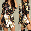 Gina Winter Sexy Gold Necklace Printed Dresses - Vestir en Moda