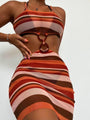 Giorgia Sexy Beach Striped 3 Piece Bikini - Vestir en Moda