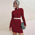 Giorgina Autumn Turtleneck Knitting Dresses - Vestir en Moda