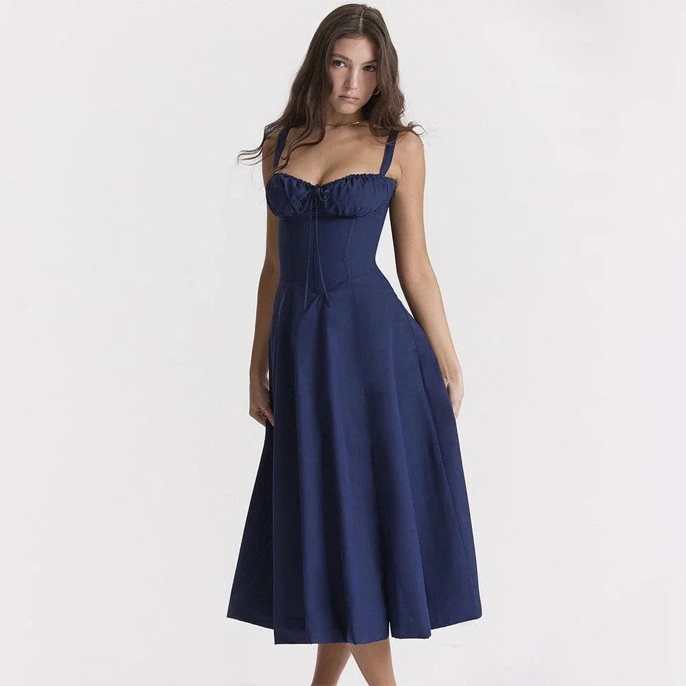 Gisela Elegant A Line Midi Dresses Sexy - Vestir en Moda