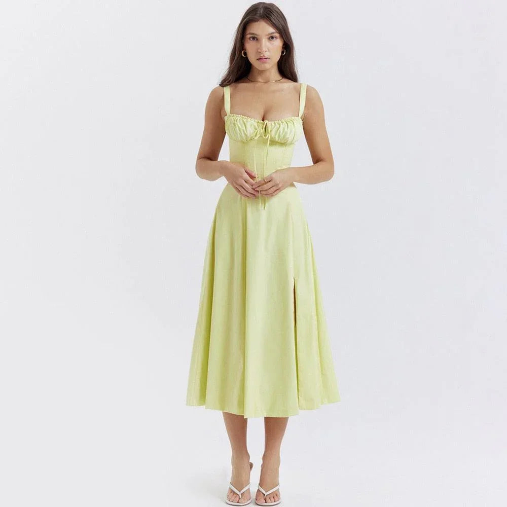 Gisela Elegant A Line Midi Dresses Sexy - Vestir en Moda