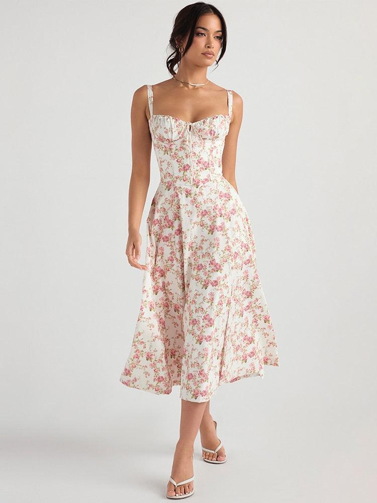Gisela Elegant A Line Midi Dresses Sexy - Vestir en Moda