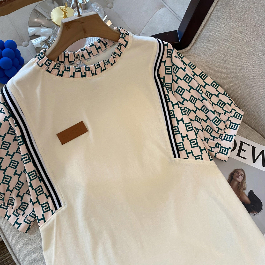 Giulia Sets For Women 2022 Summer New Contrast sleeved - Vestir en Moda