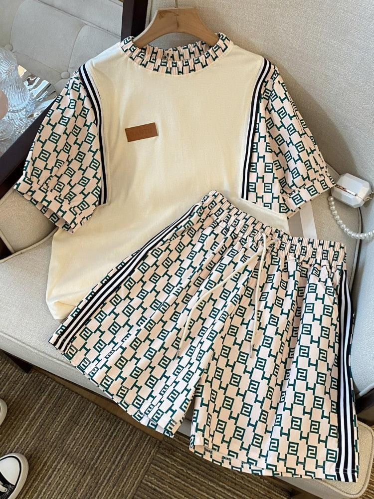 Giulia Sets For Women 2022 Summer New Contrast sleeved - Vestir en Moda
