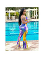 Giulia V Neck Sleeveless Tie Dye Jumpsuit - Vestir en Moda