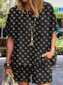 Giulia Women Matching Sets O-Neck Half Sleeve Dots Printed - Vestir en Moda