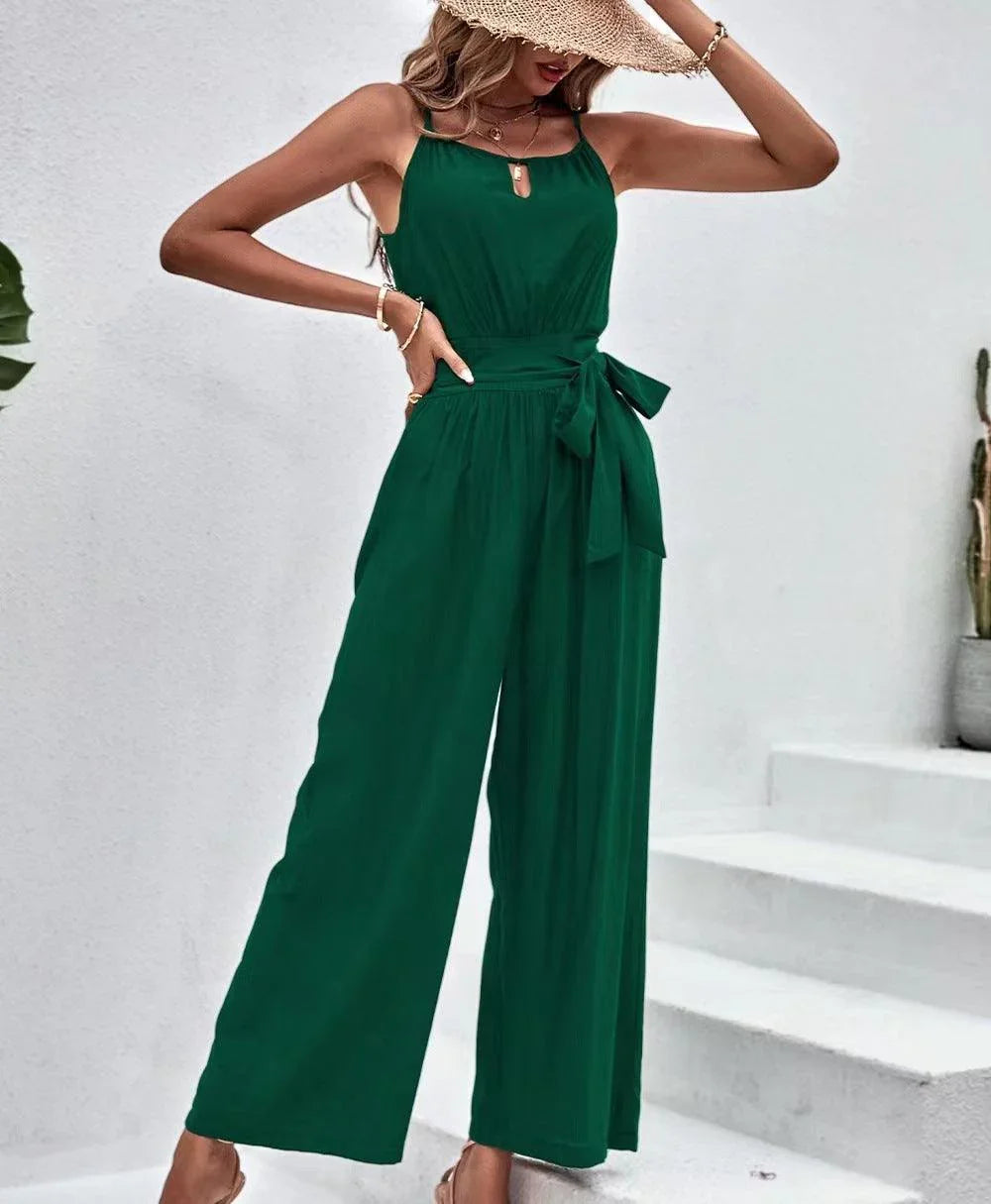 Gledis Women Jumpsuits Summer Retro Tight Sleeveless Waist up One Piece - Vestir en Moda