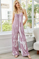 Glenda Tie-Dye Spaghetti Strap Jumpsuits with Pockets - Vestir en Moda