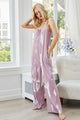 Glenda Tie-Dye Spaghetti Strap Jumpsuits with Pockets - Vestir en Moda