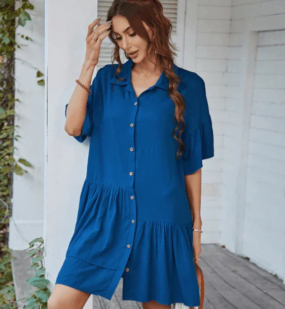 Glendi Women Clothing Summer Short-Sleeved Babydoll Dresses - Vestir en Moda