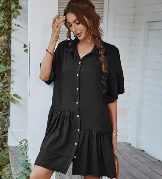 Glendi Women Clothing Summer Short-Sleeved Babydoll Dresses - Vestir en Moda