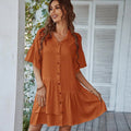 Glendi Women Clothing Summer Short-Sleeved Babydoll Dresses - Vestir en Moda