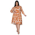 Grace Plus Size Printing Pleating Waist Woman Dresses - Vestir en Moda