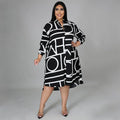 Grace Plus Size Printing Pleating Waist Woman Dresses - Vestir en Moda