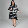 Grace Plus Size Printing Pleating Waist Woman Dresses - Vestir en Moda