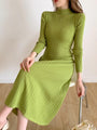 Grisel Slim Long Sleeve Party Midi Dresses - Vestir en Moda