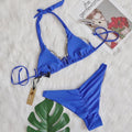 Hailey Halter Diamond Bikini High Cut Brazilian Bathing Lady Swimwear - Vestir en Moda