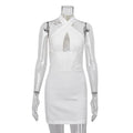 Halley Backless Waist Tight Cross Halterneck Dresses - Vestir en Moda