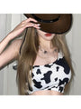 Harper Cow Pattern Printing Women's Top - Vestir en Moda