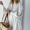 Harper Jacquard Lantern Sleevee Design Casual Two Piece Sets - Vestir en Moda