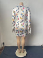 Hattie Plus Size Women Celebrity Type Classic Butterfly Print Sheath Dress - Vestir en Moda