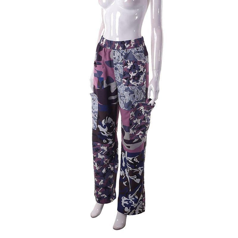 Hayden Streetwear Camouflage Printing Pocket Loose Casual Trousers - Vestir en Moda