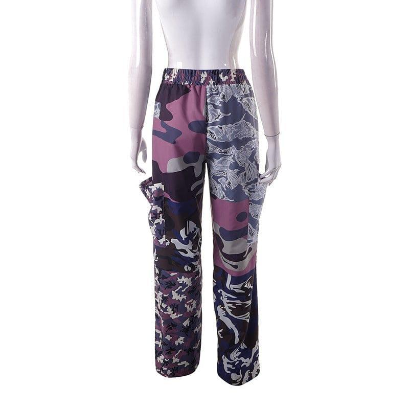 Hayden Streetwear Camouflage Printing Pocket Loose Casual Trousers - Vestir en Moda