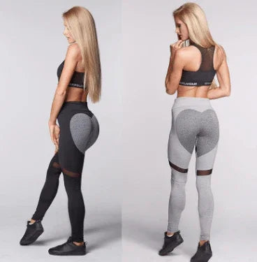 Heart Push Up Sexy Workout Two Piece Sportswear - Vestir en Moda