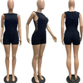 Helena Fashion Summer Woman Solid Sleeveless Sexy Rompers - Vestir en Moda
