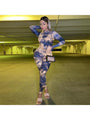 Helia Tie Dye Skinny Long Sleeve Jumpsuits - Vestir en Moda