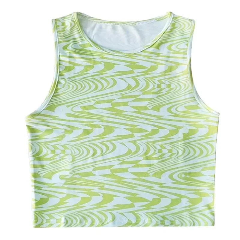 Hillary Sexy Round Neck Slim Fit Cropped Tank Tops - Vestir en Moda